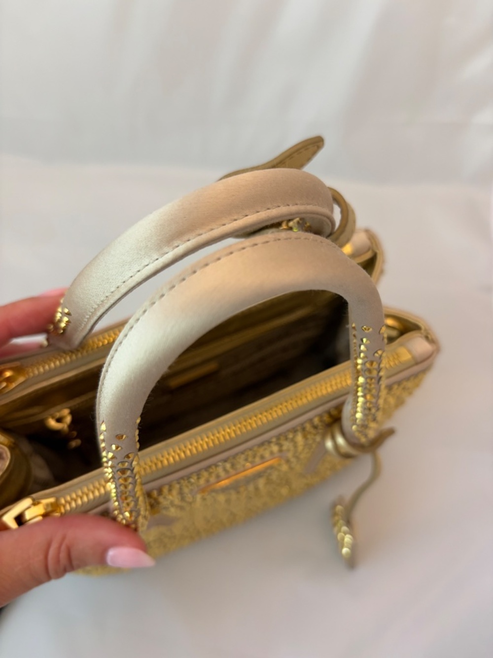 Prada Gold Crystal Embellished Shoulder Bag - Picture 10 of 14
